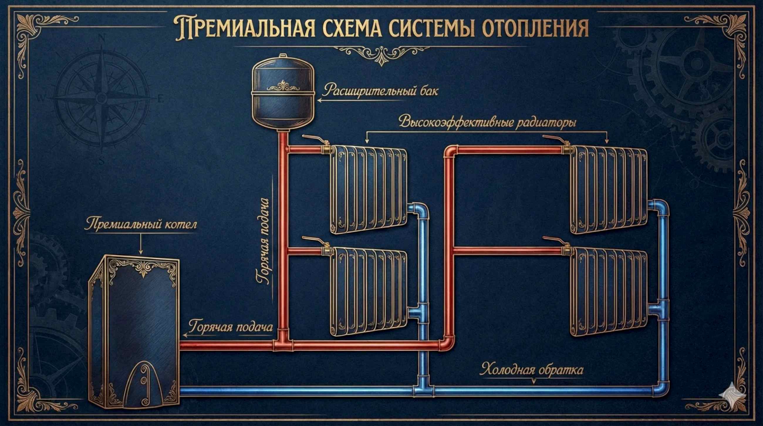 Естественная циркуляция теплоносителя