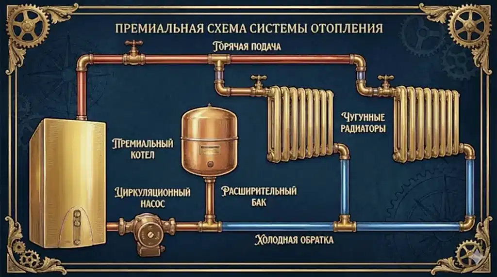 Принудительная циркуляция теплоносителя