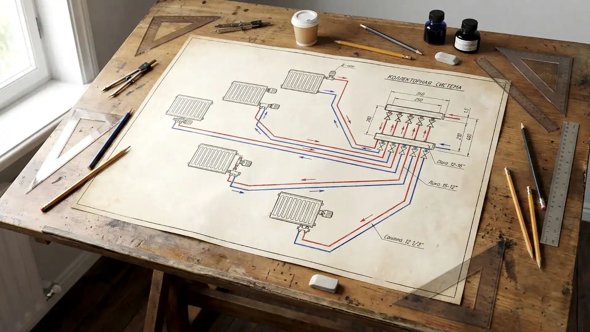 Коллекторная разводка системы отопления
