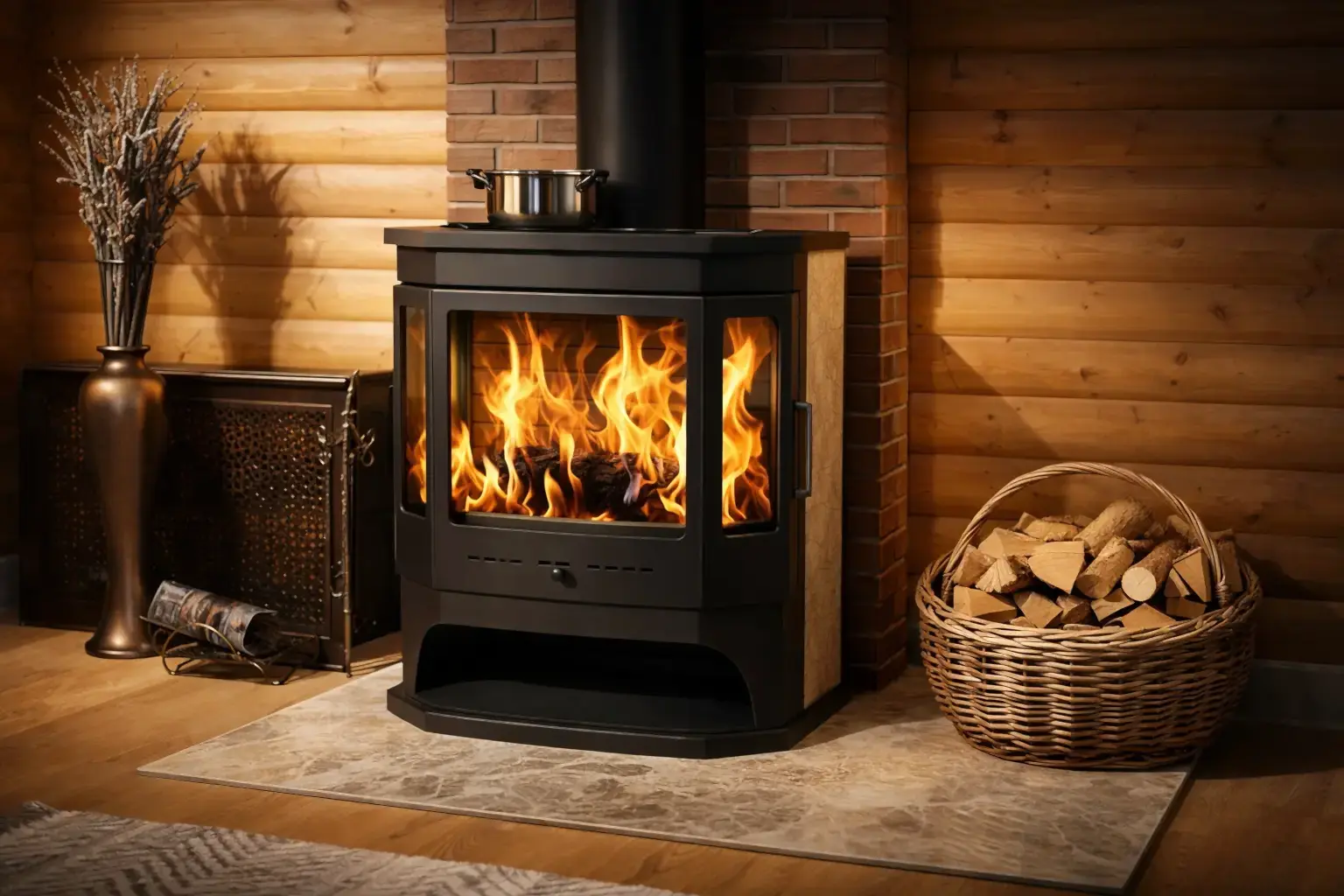 Печь-камин в доме
