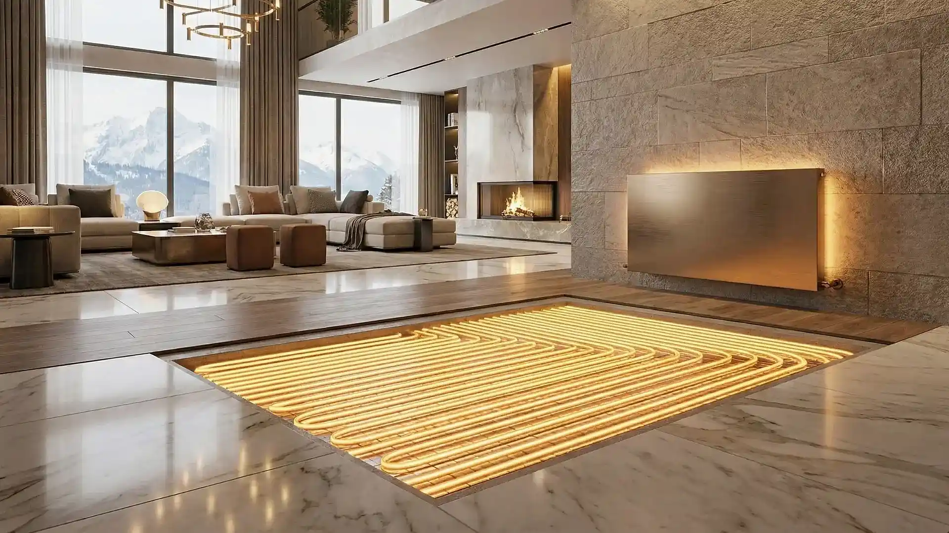 Отопление частного дома теплыми полами