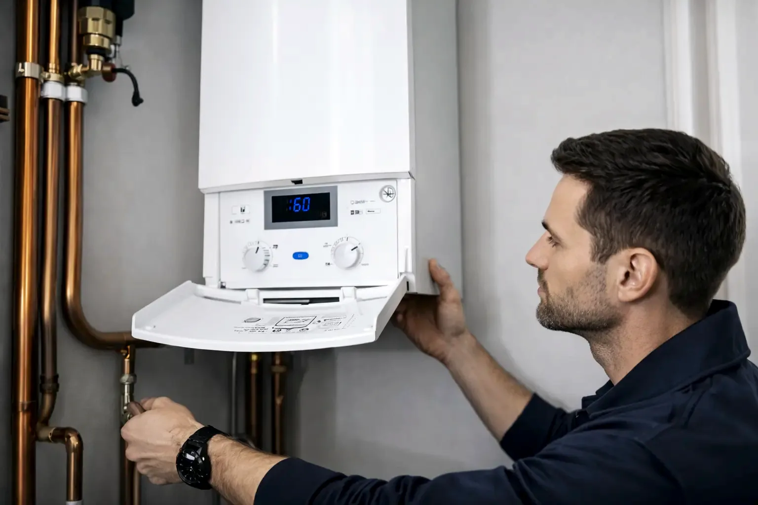 Монтаж котла отопления