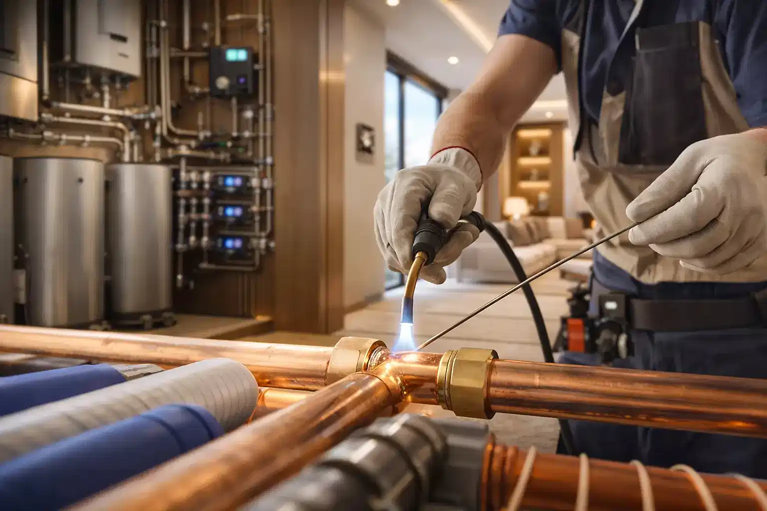 Монтаж внутренних инженерных сетей