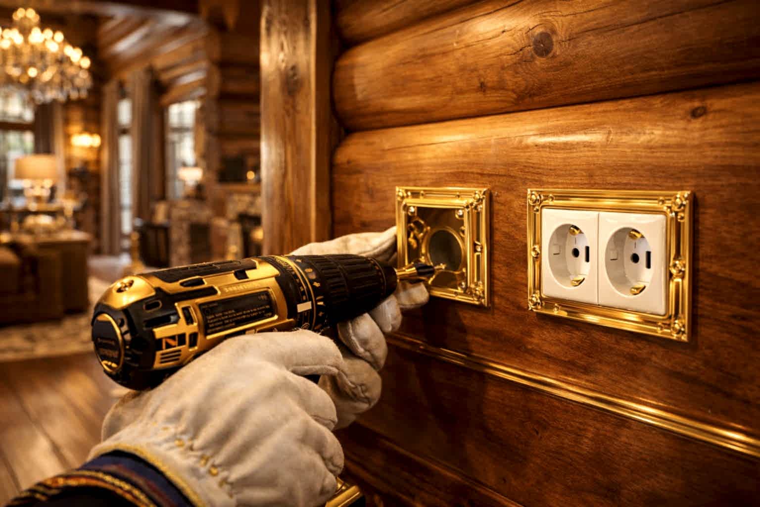 Электромонтажные работы в деревянном доме