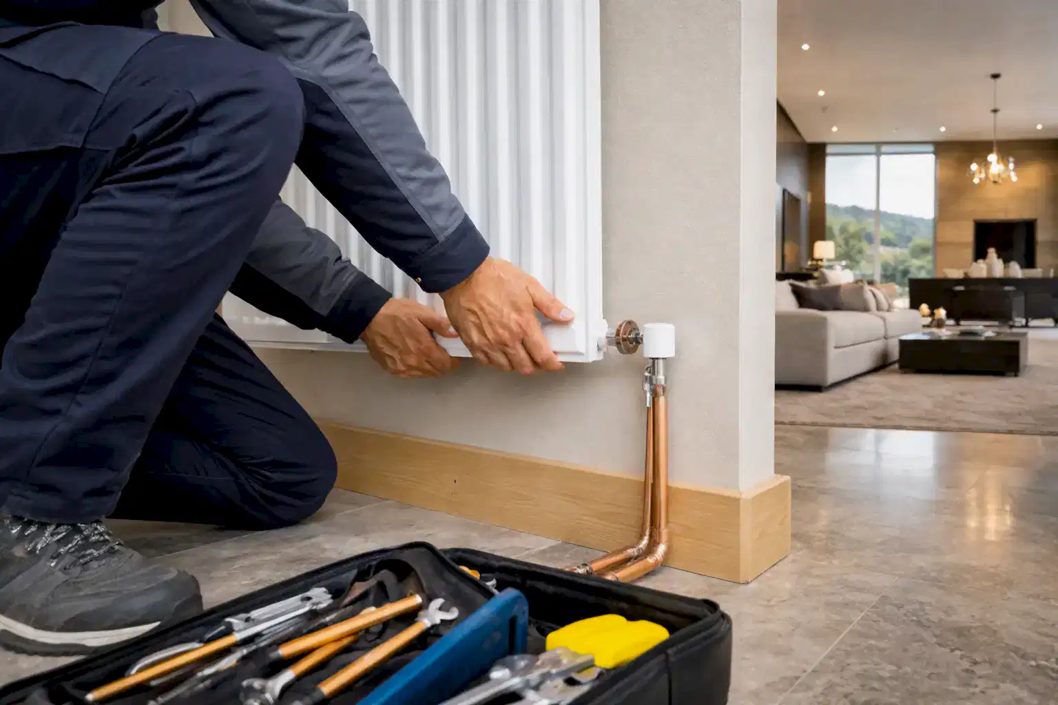 Установка радиатора