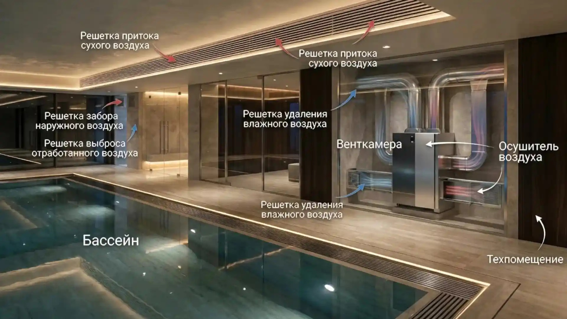 Проект вентиляции бассейна